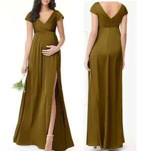 AZAZIE  Women's Stretch Maternity Dress Satin Elegant‎ Princess Martin Size 6